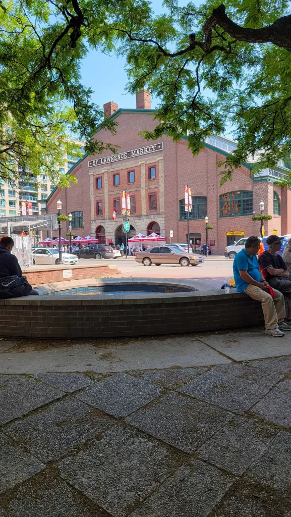 Outside of St Lawrence Market in Toronto