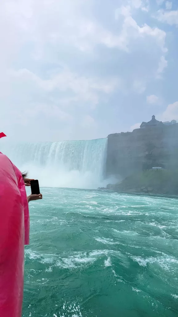 Up close view of Niagara Falls during the boat tour