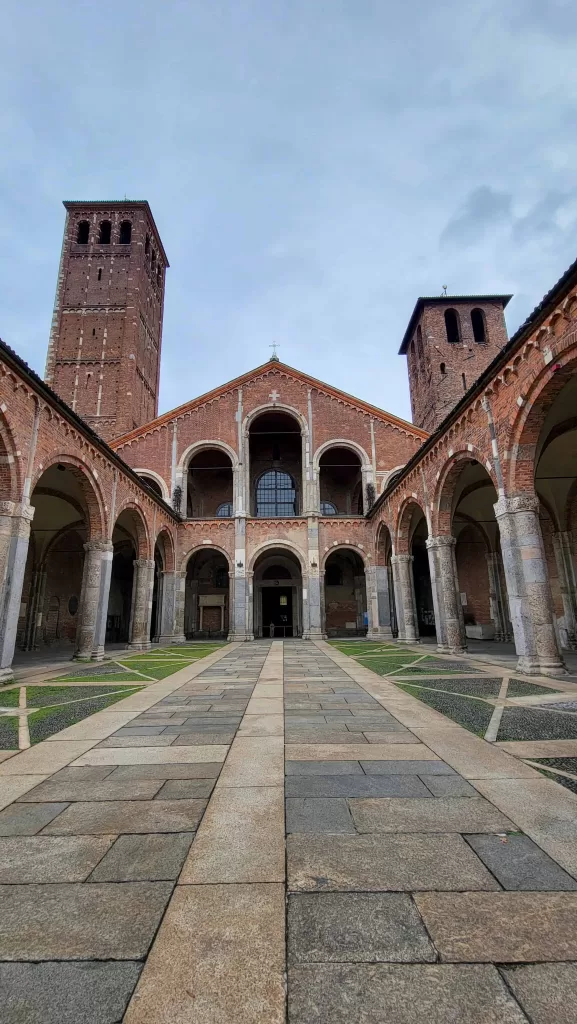 Basilica di Sant'Ambrogio in Milan, an attraction that's part of the solo travel in Milan itinerary