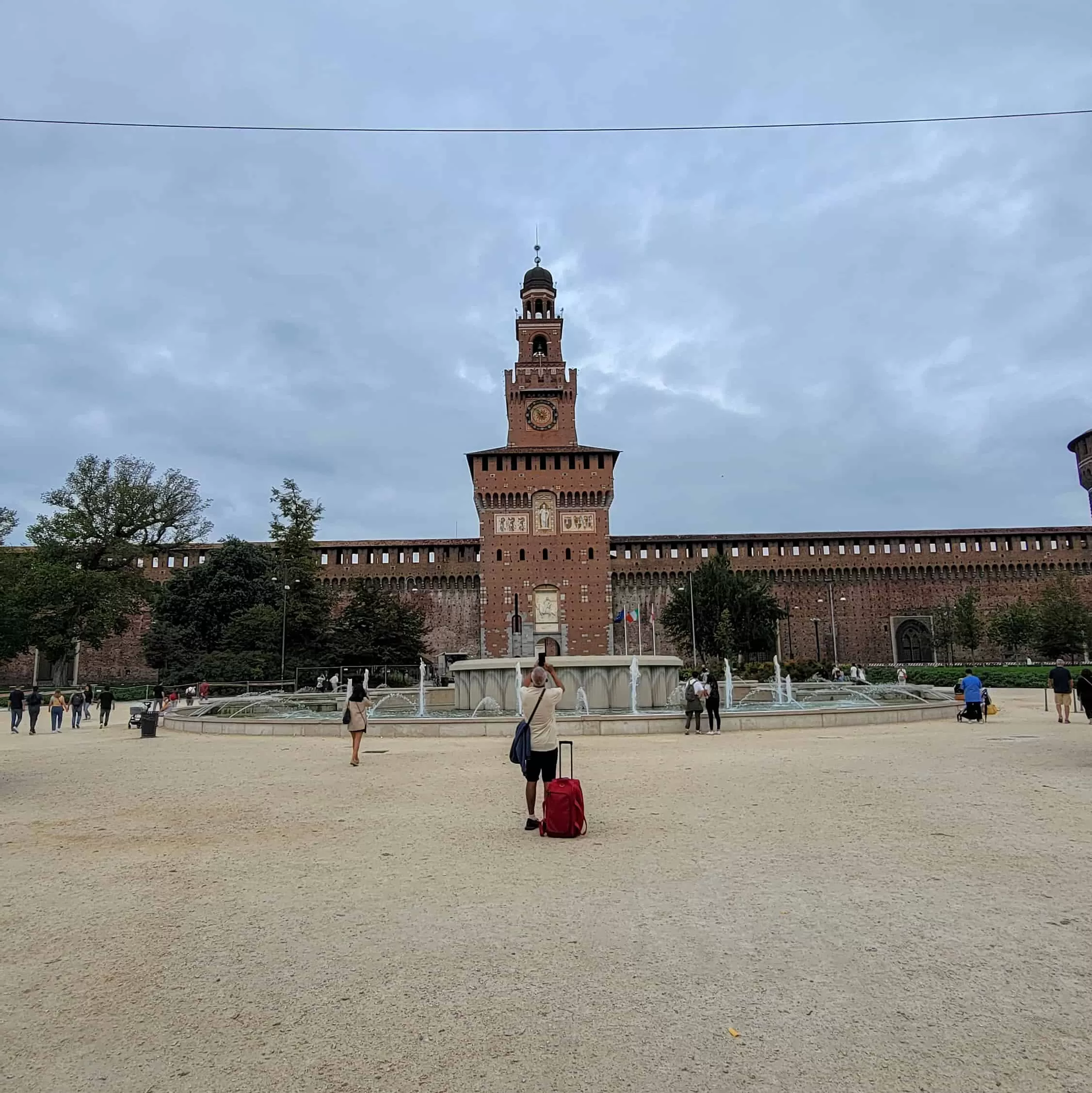 Castelo Sforzesco in Milan, an attraction that's part of the solo travel in Milan itinerary
