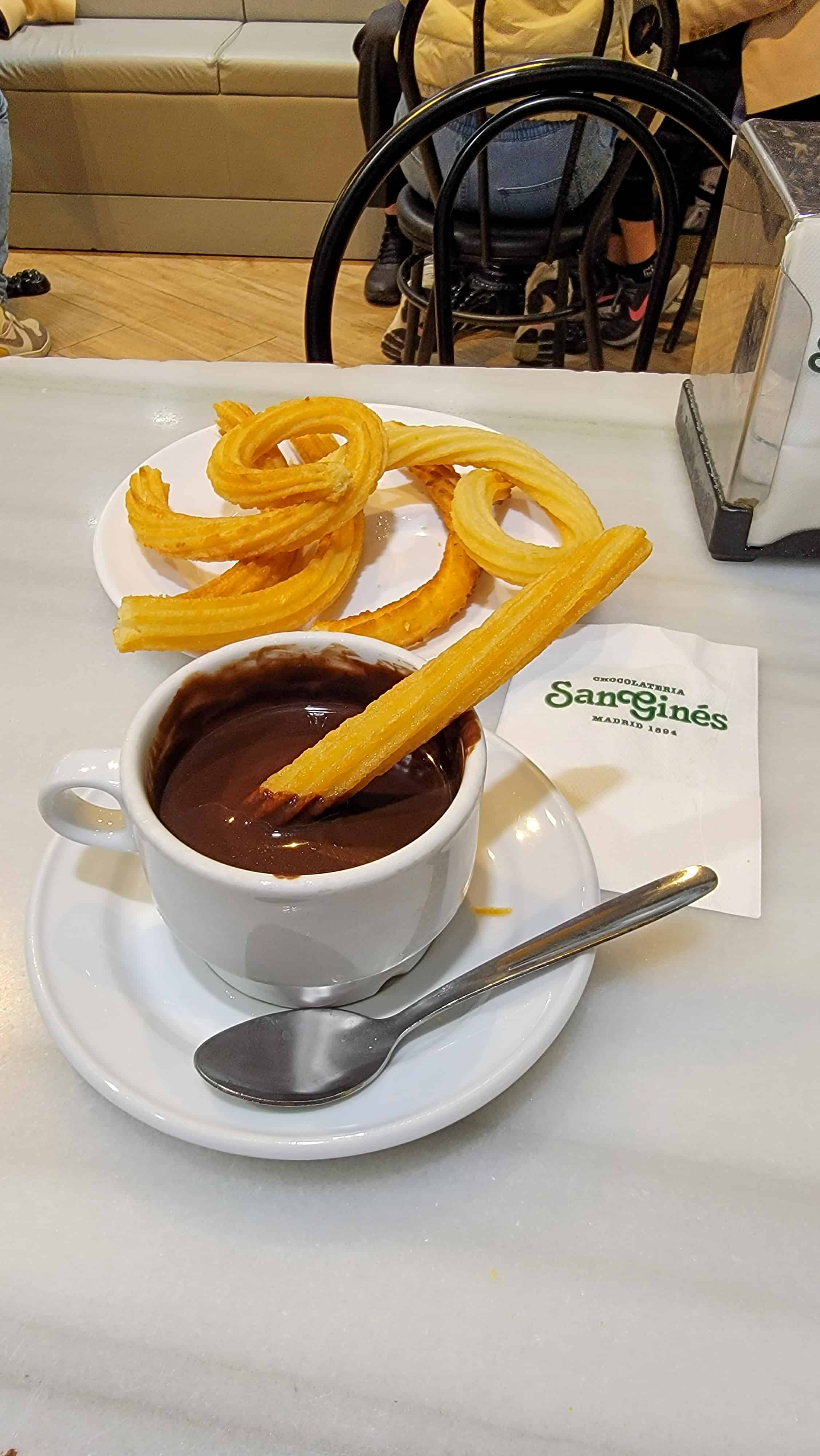 churros and hot chocolate at san gines