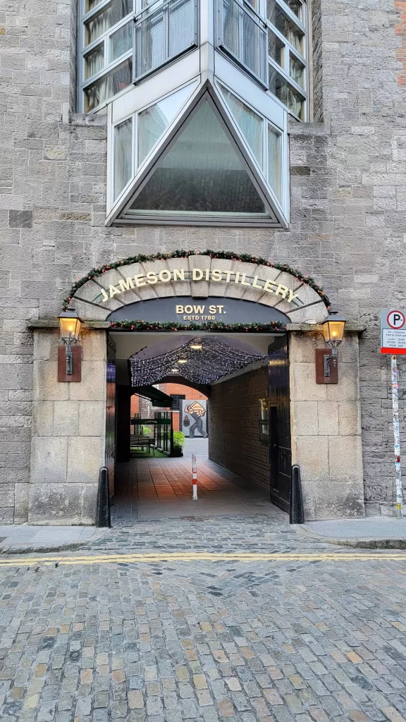 entrance to jameson distillery dublin, part of the 4 day dublin itinerary