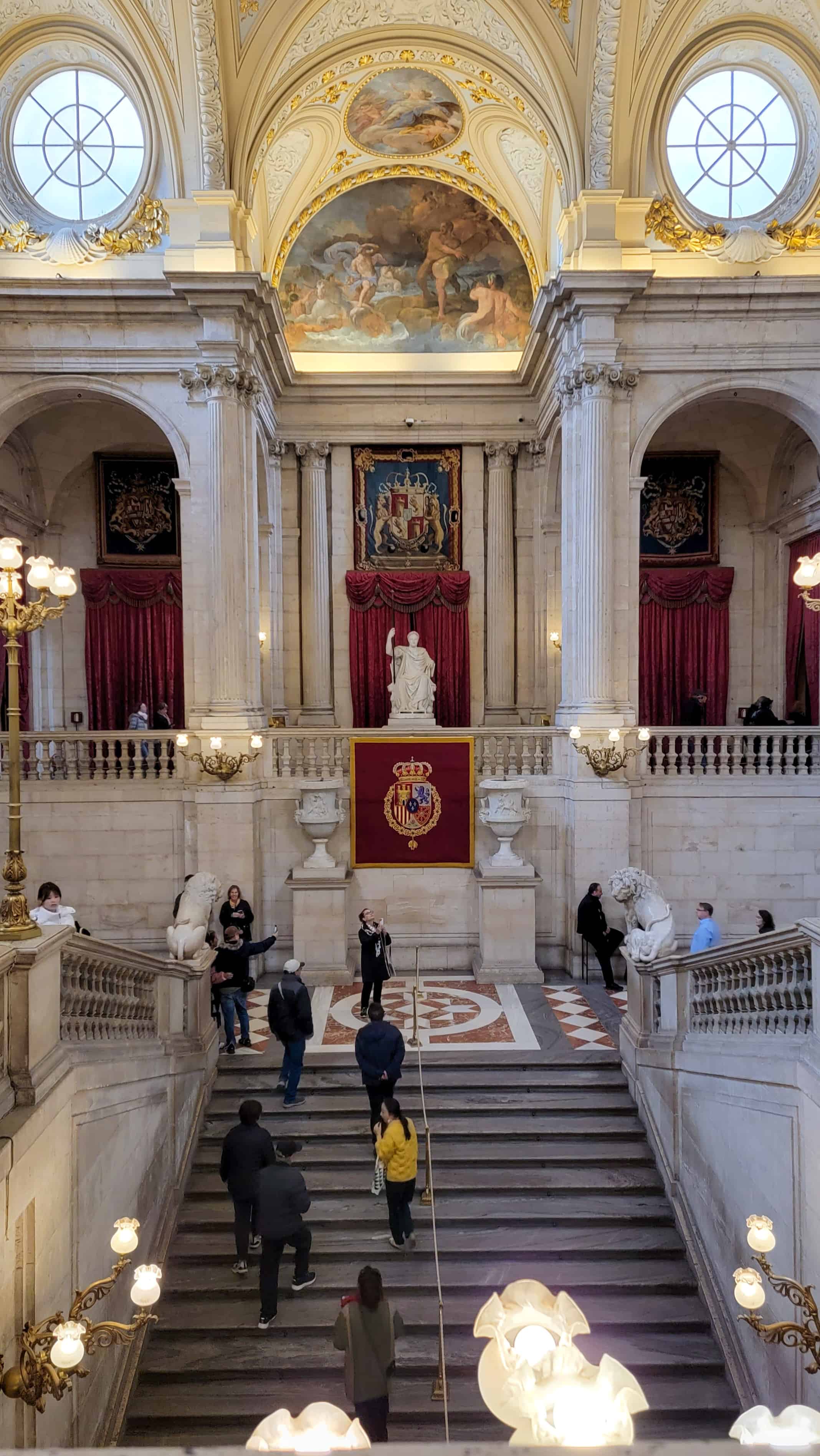 inside of the royal palace of madrid