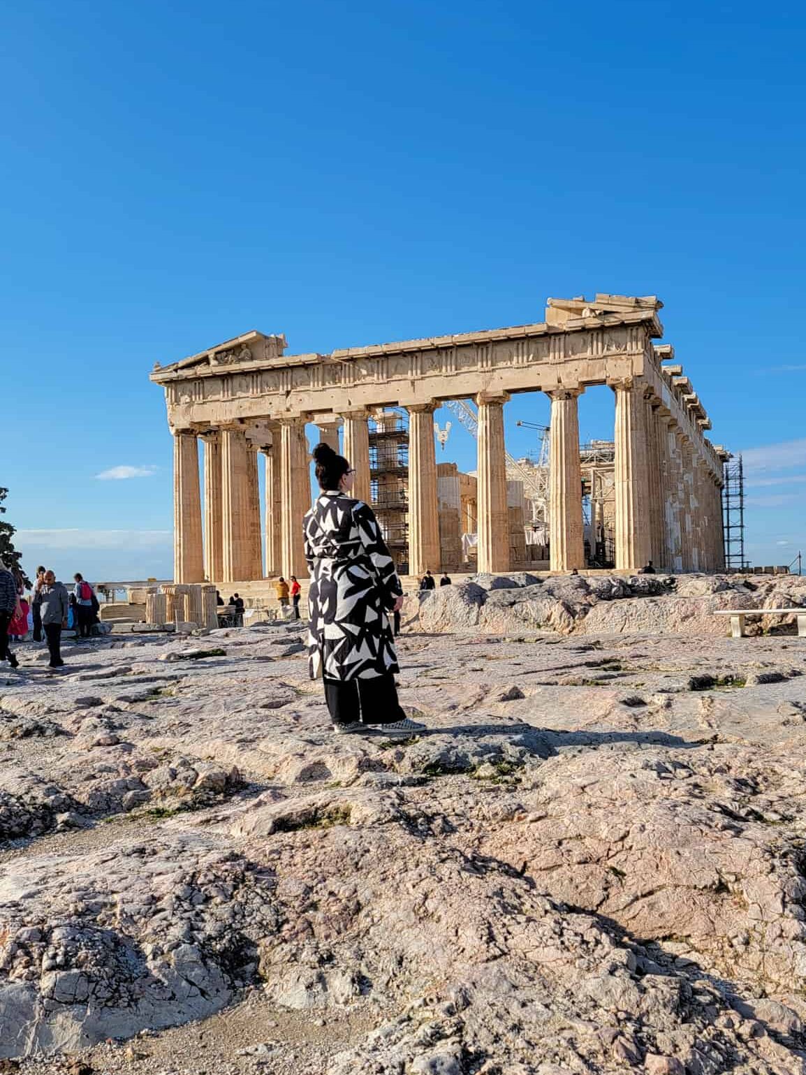 Me standing in front of the parthenon in athens