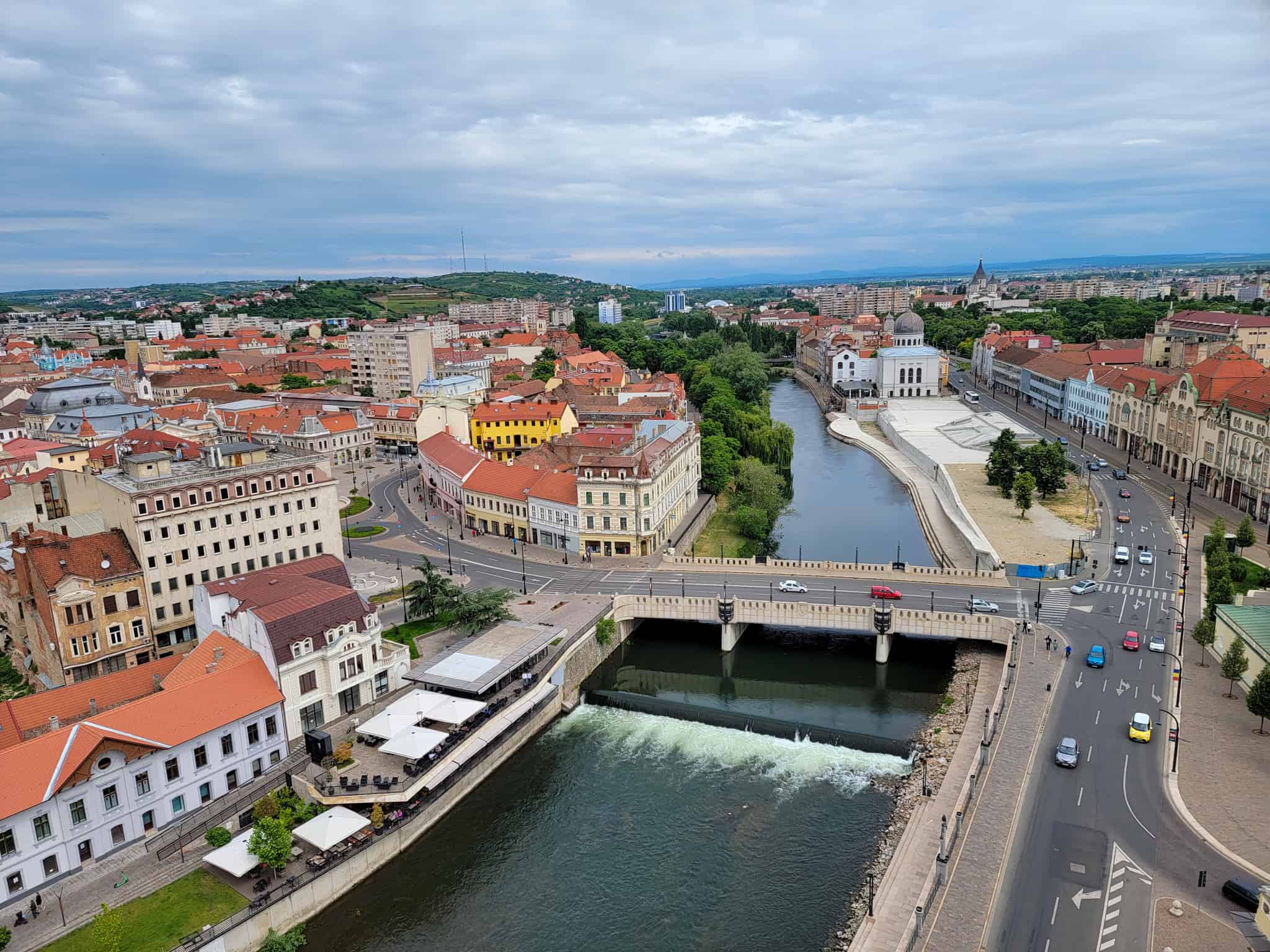 view of oradea from the town hall tower