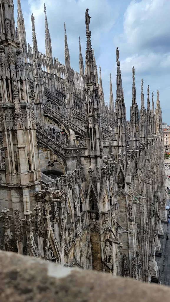 View from the rooftop of Milan's duomo, one of the many instagrammable places in Italy