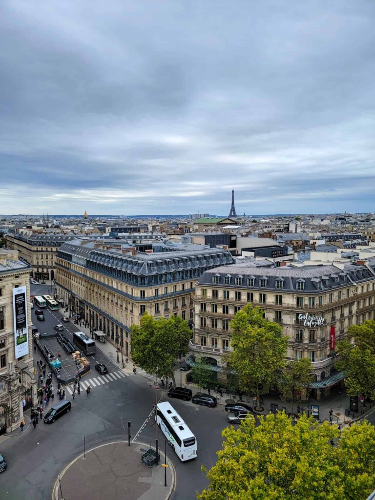 view of paris from galeries lafayette