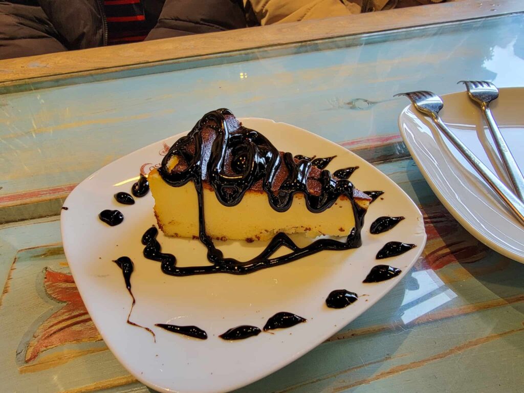 a slice of cheesecake san sebastian