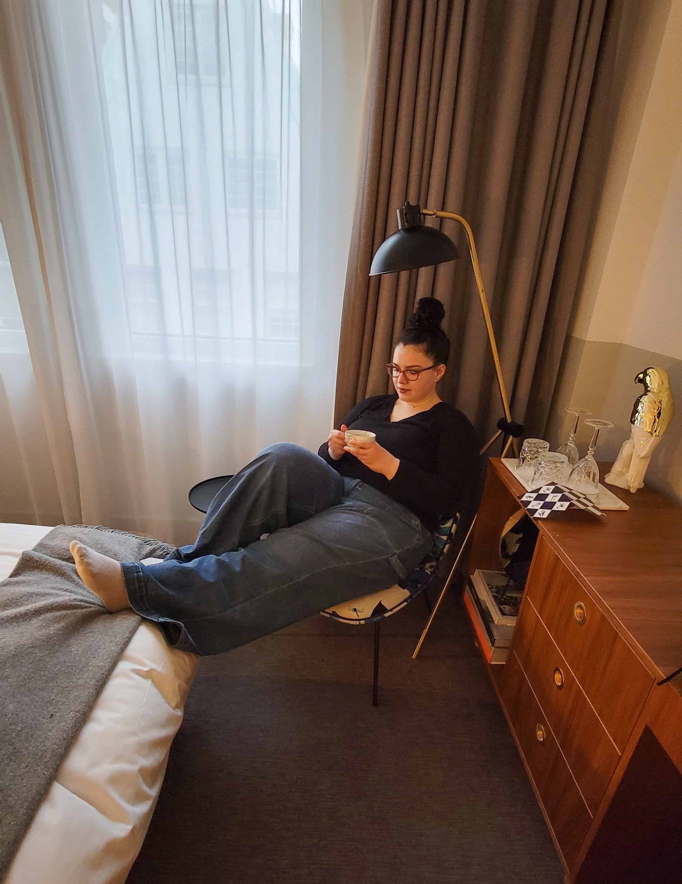 me in a room at kimpton dewitt hotel in amsterdam