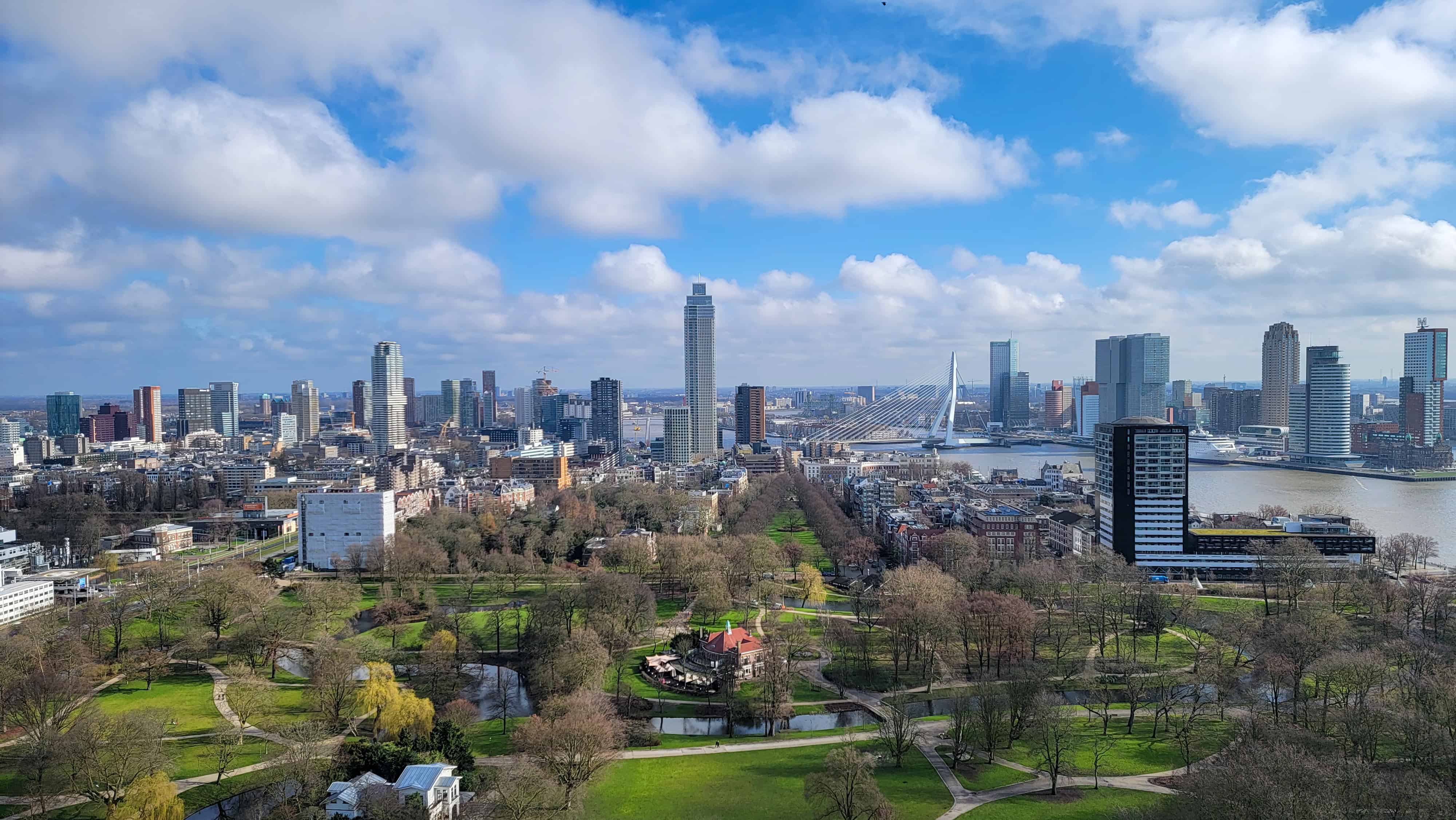 view of rotterdam from euromast tower