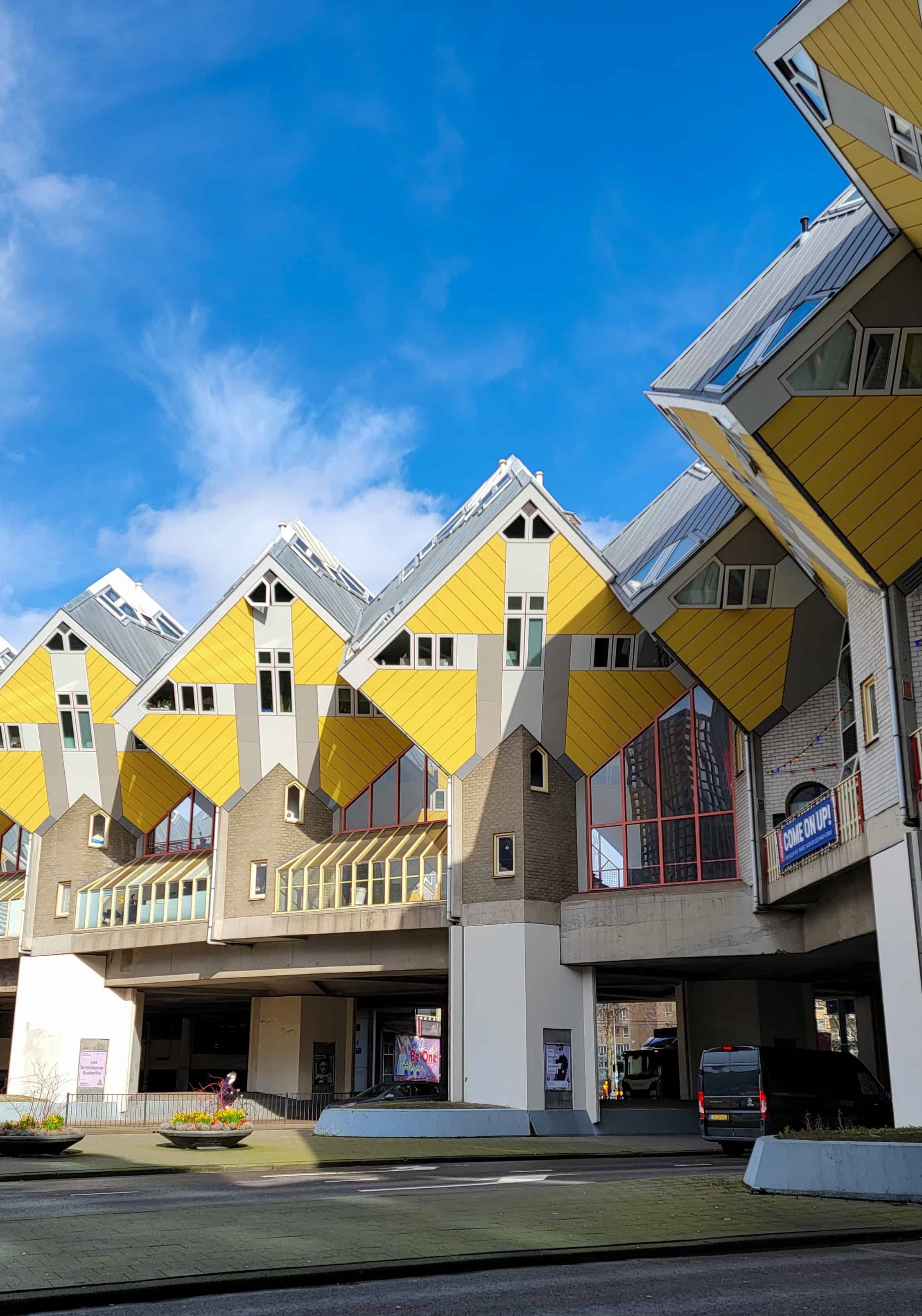 yellow cube houses in rotterdam