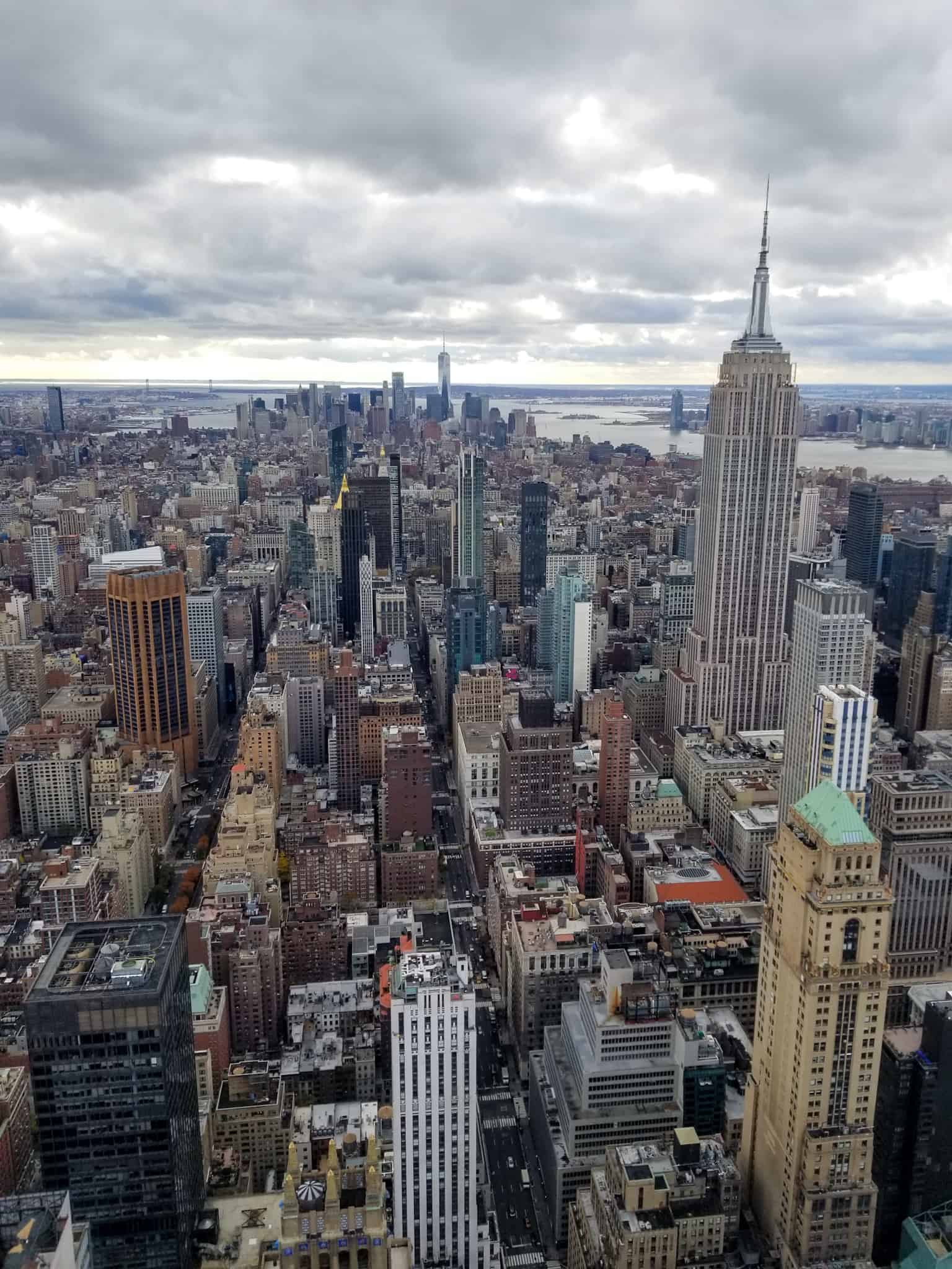 view of Manhattan from an observation deck, an activity that's part of the beginners guide to nyc
