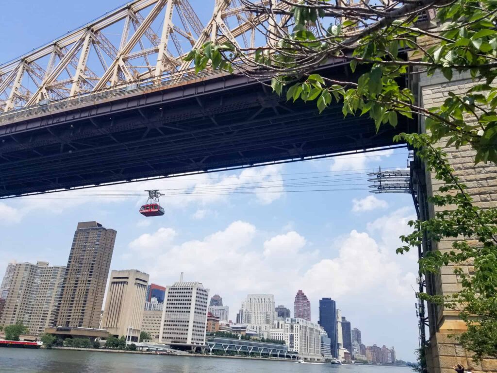 view of Roosevelt Island tramway
