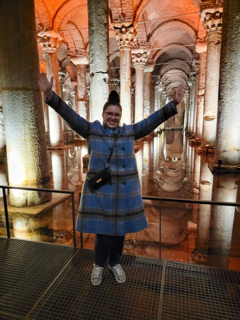 me at basilica cistern in istanbul