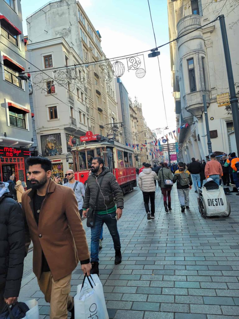 people on istiklal street in istanbul