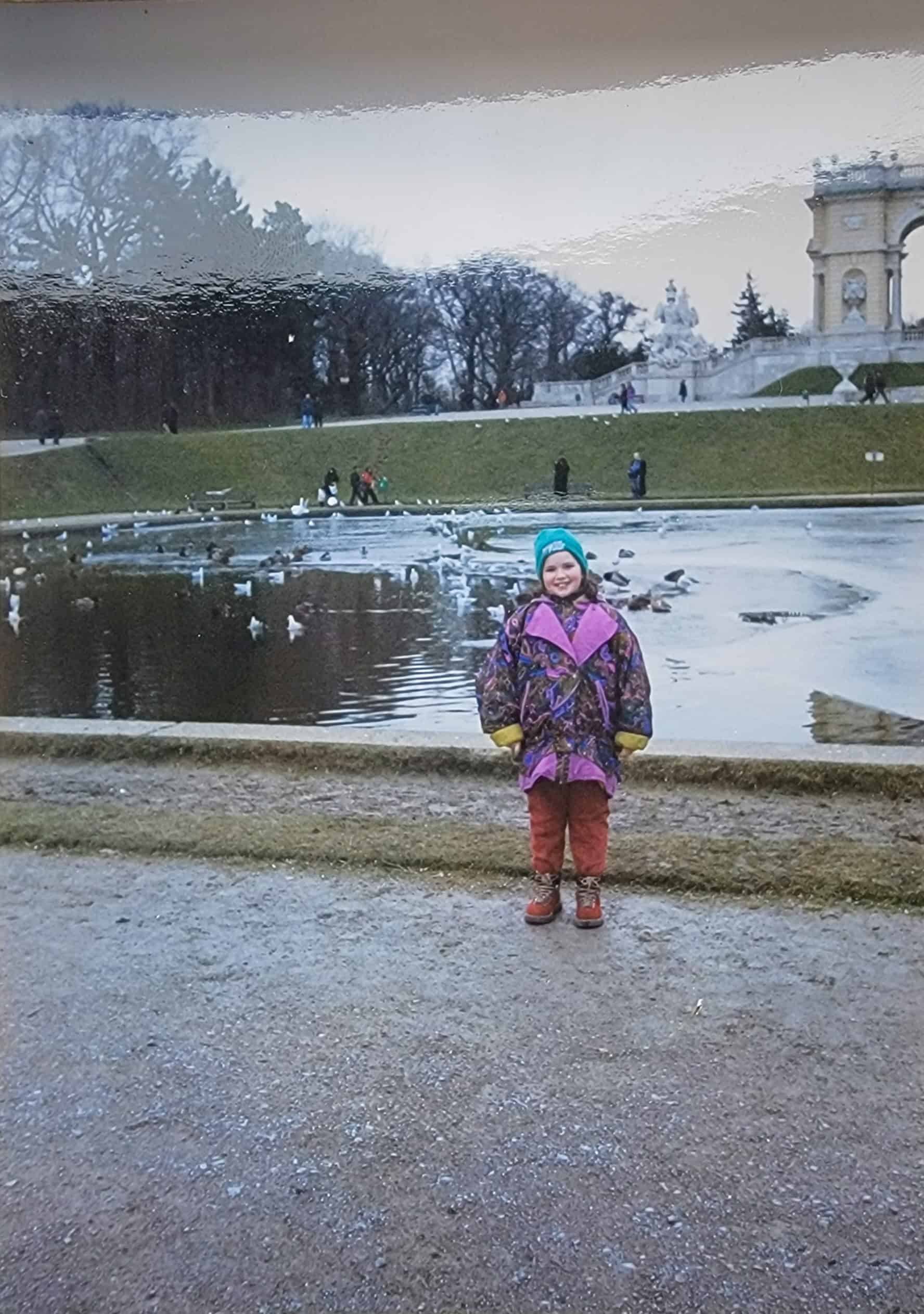 the author when she was a kid at schonbrunn