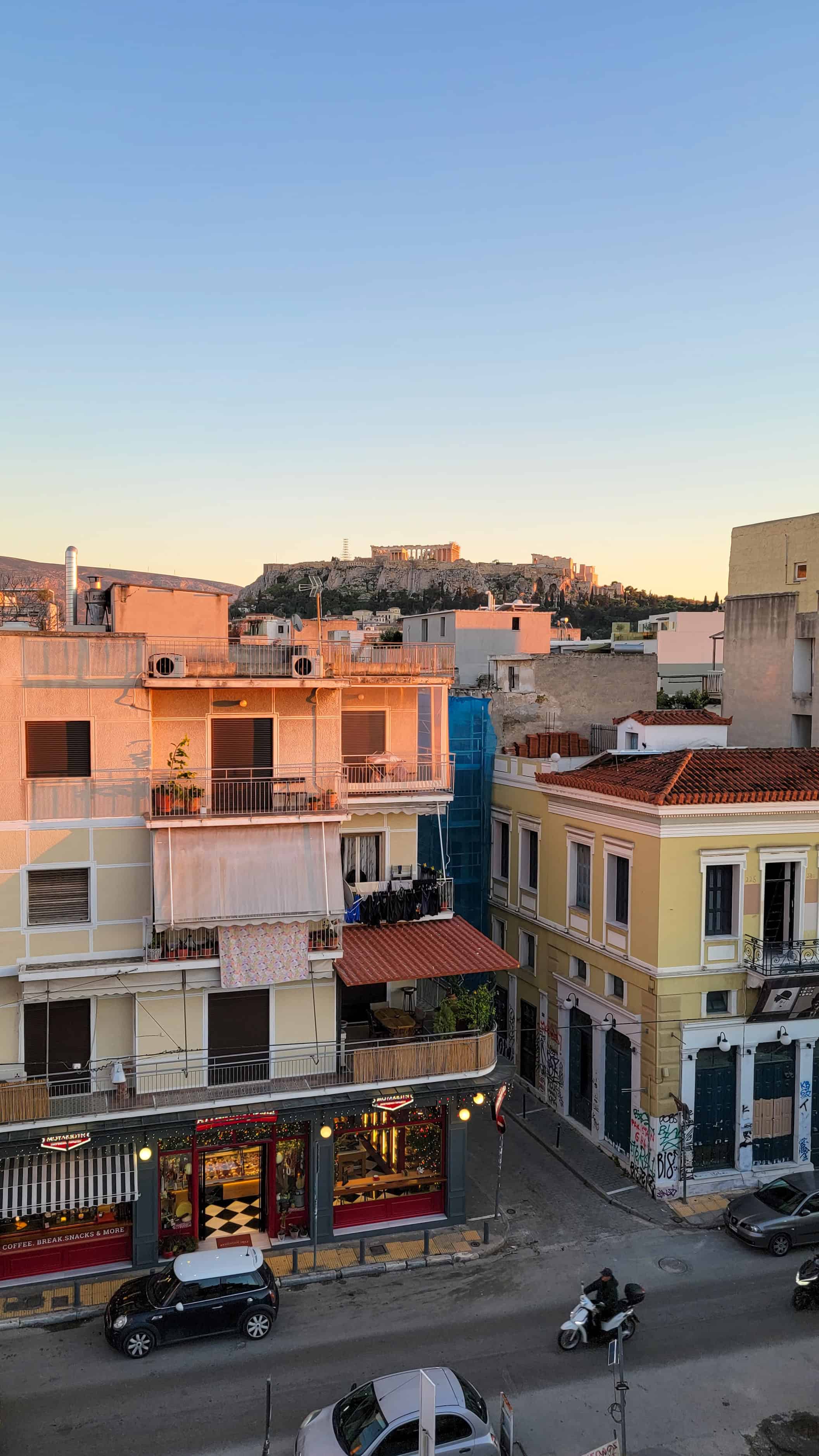 view from the foundry hotel athens