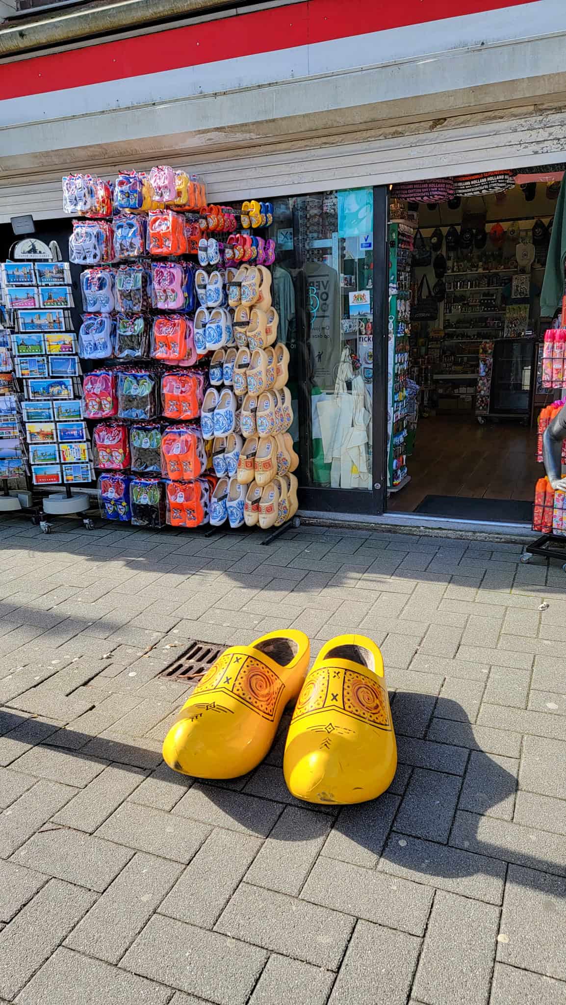 yellow wooden clogs, the best souvenirs from Amsterdam