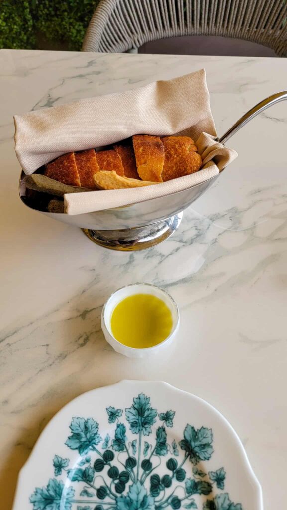 bread and olive oil in italy