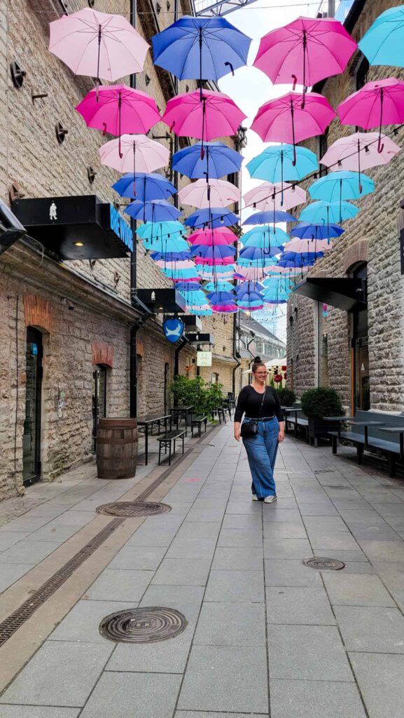 the author on umbrella street tallinn