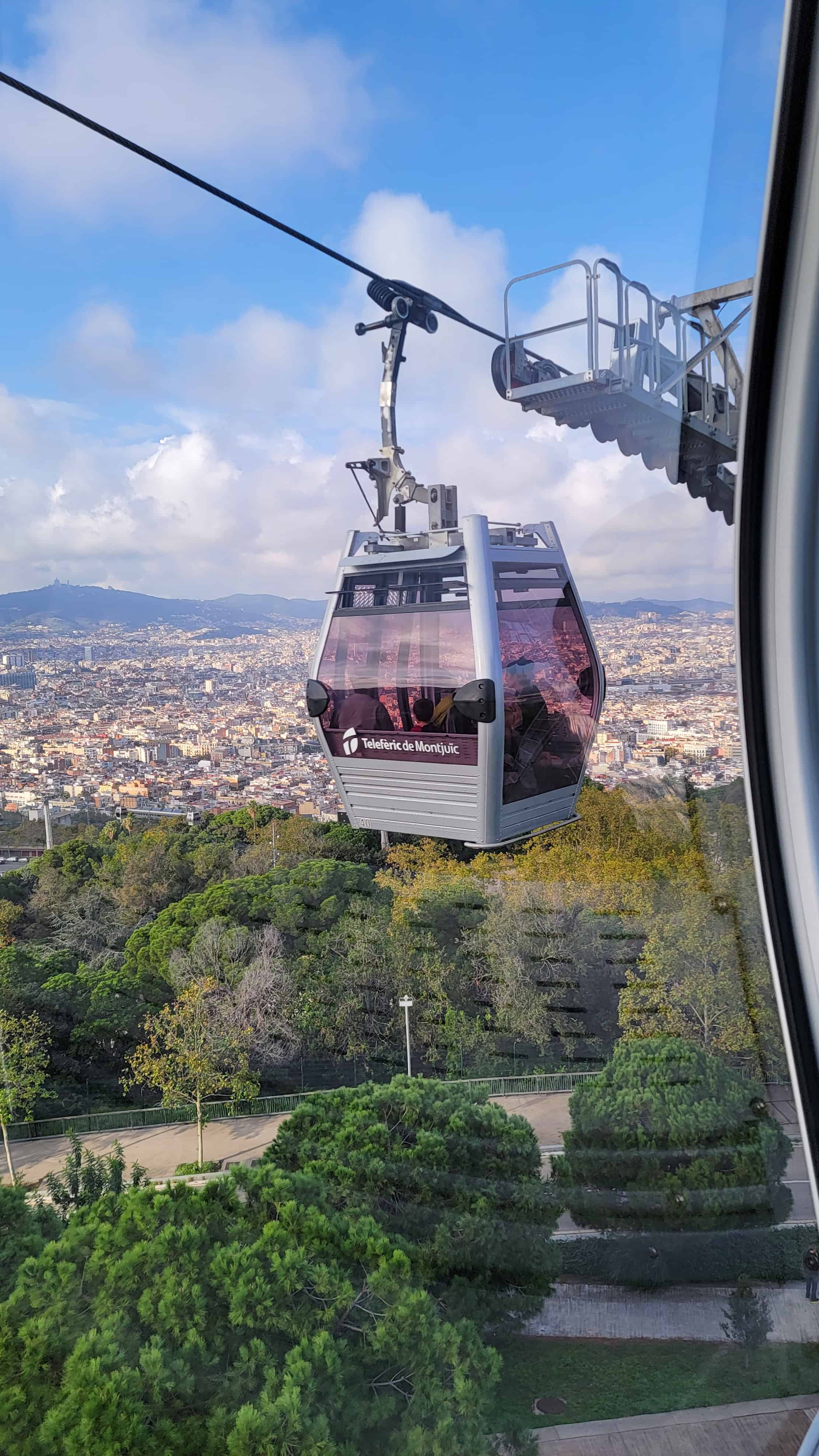 montjuic cable car in barcelona