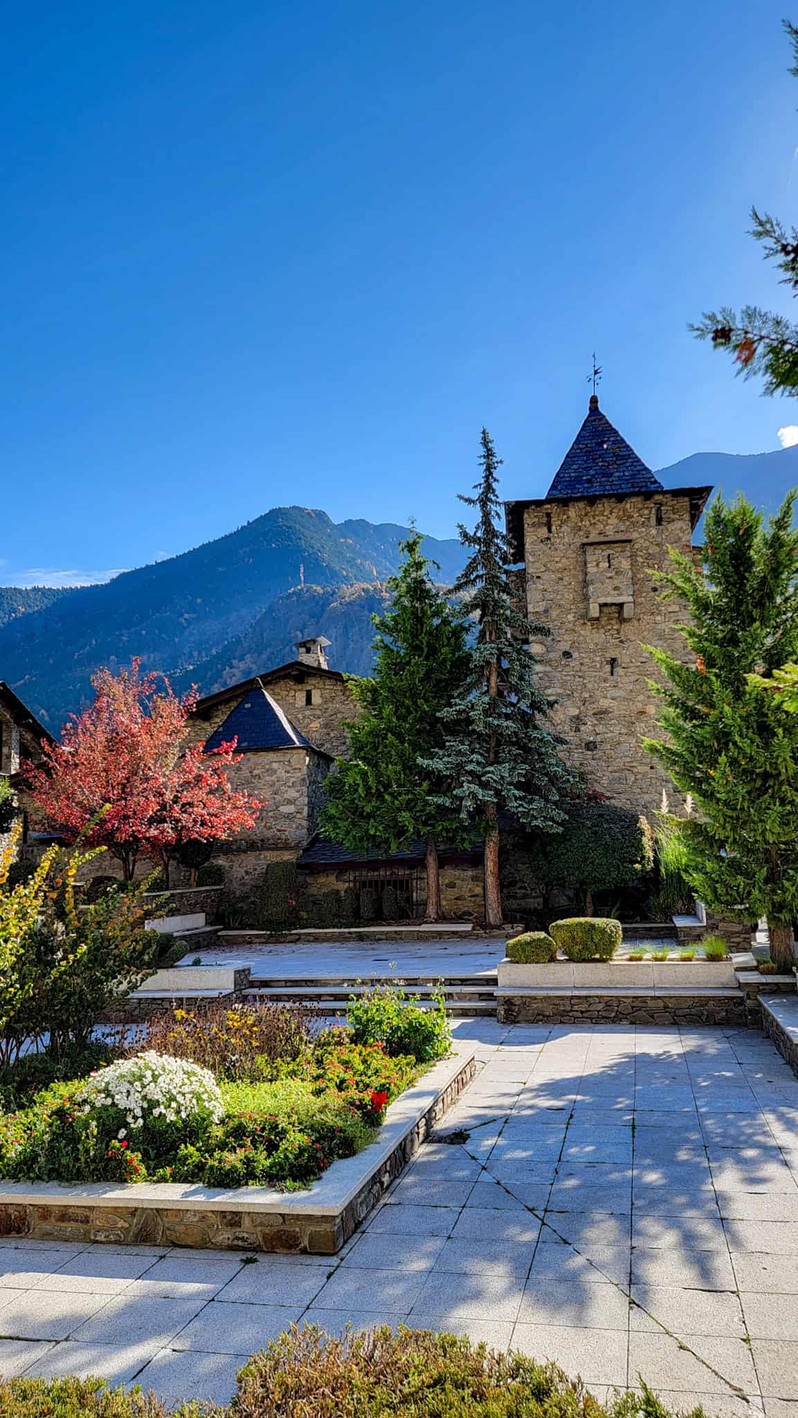 mountains and a house in andorra