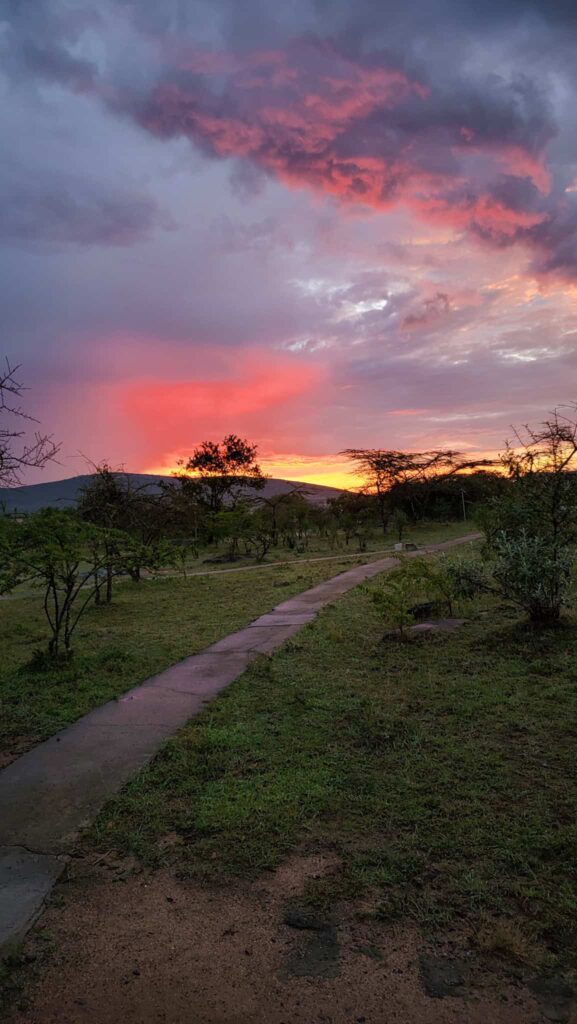 sunset from enkorok mara camp