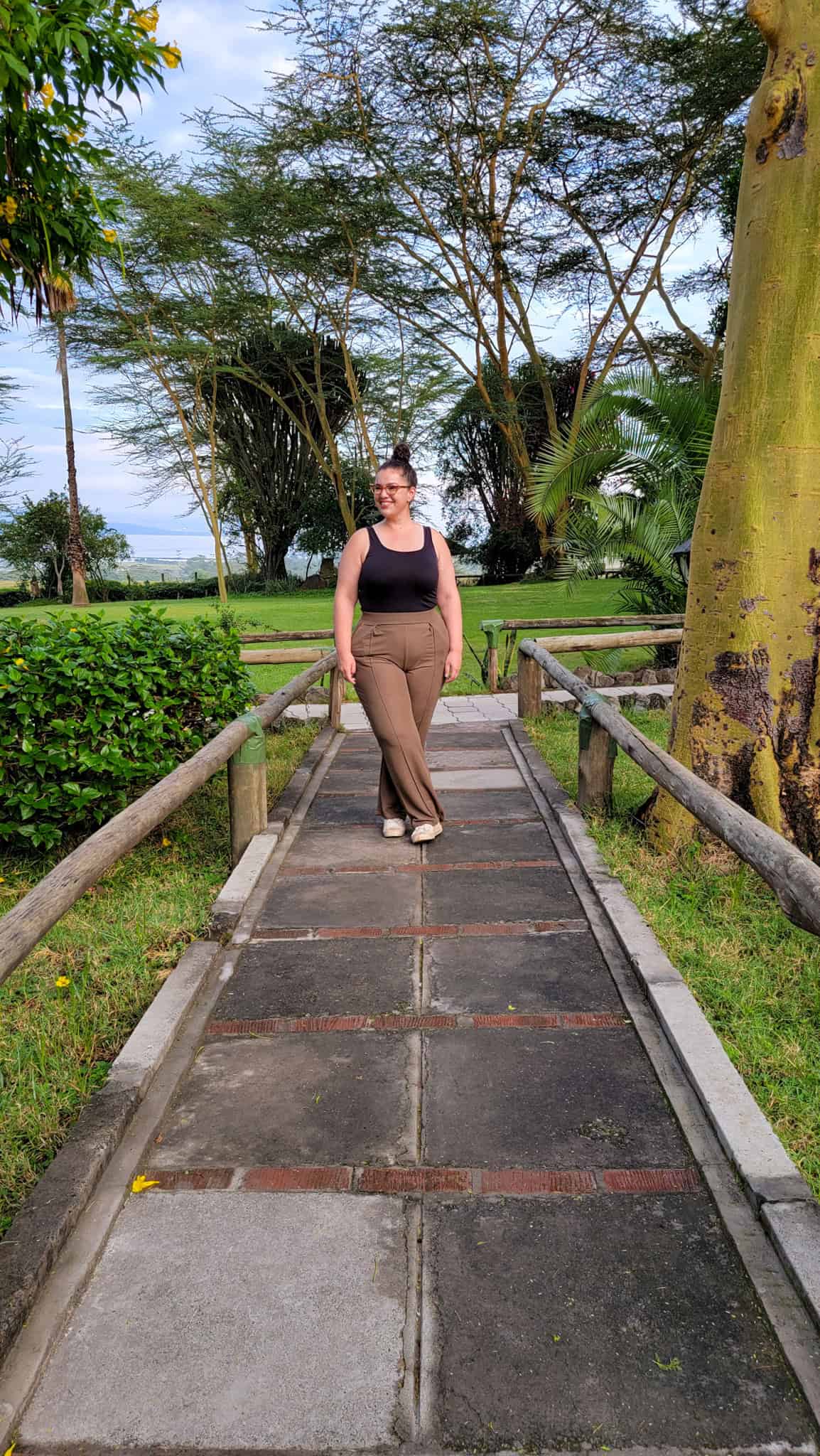 the author at lake nakuru lodge