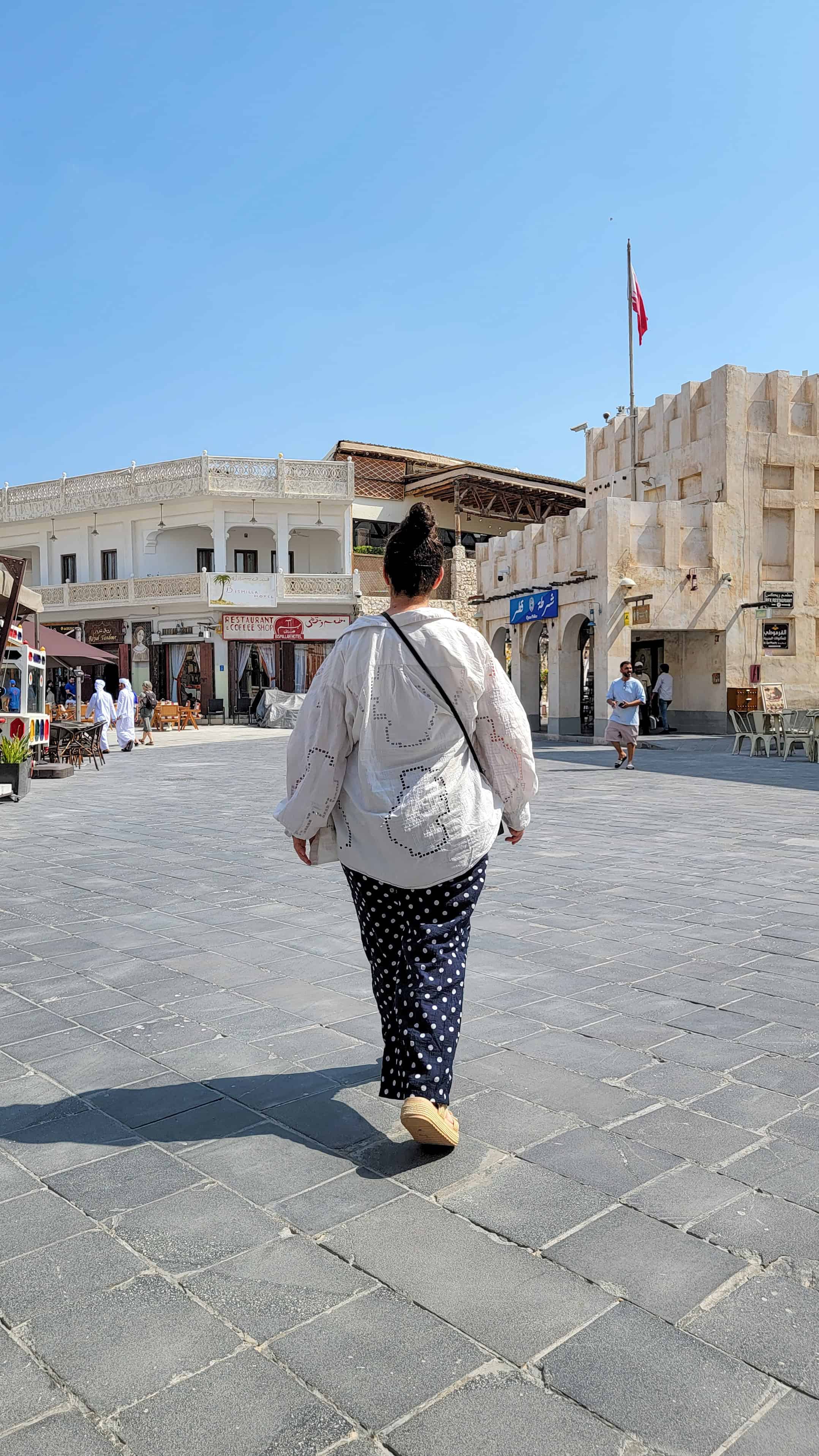 the author in souq waqif in doha, part of the doha itinerary