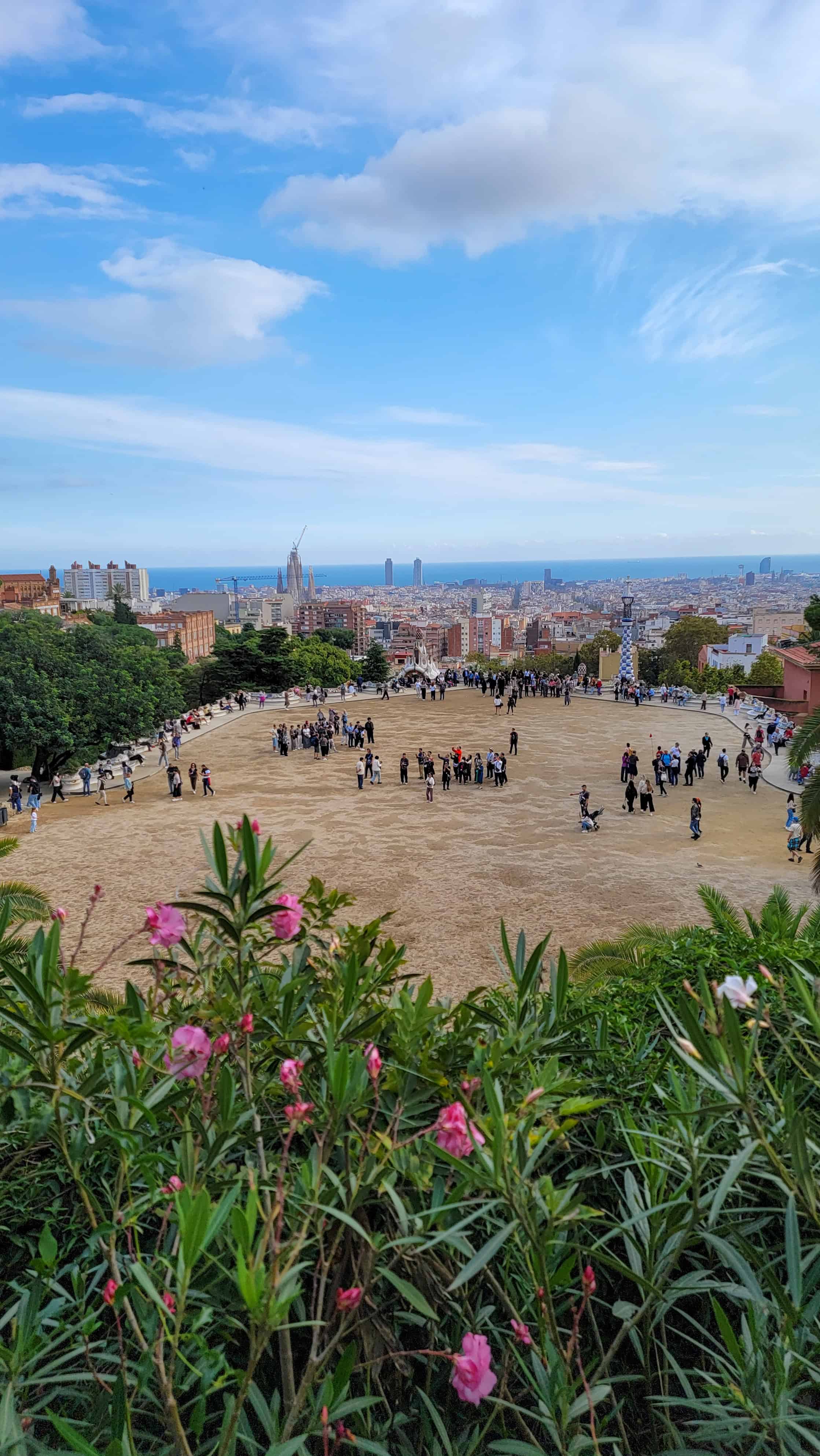 view from park guell in barcelona