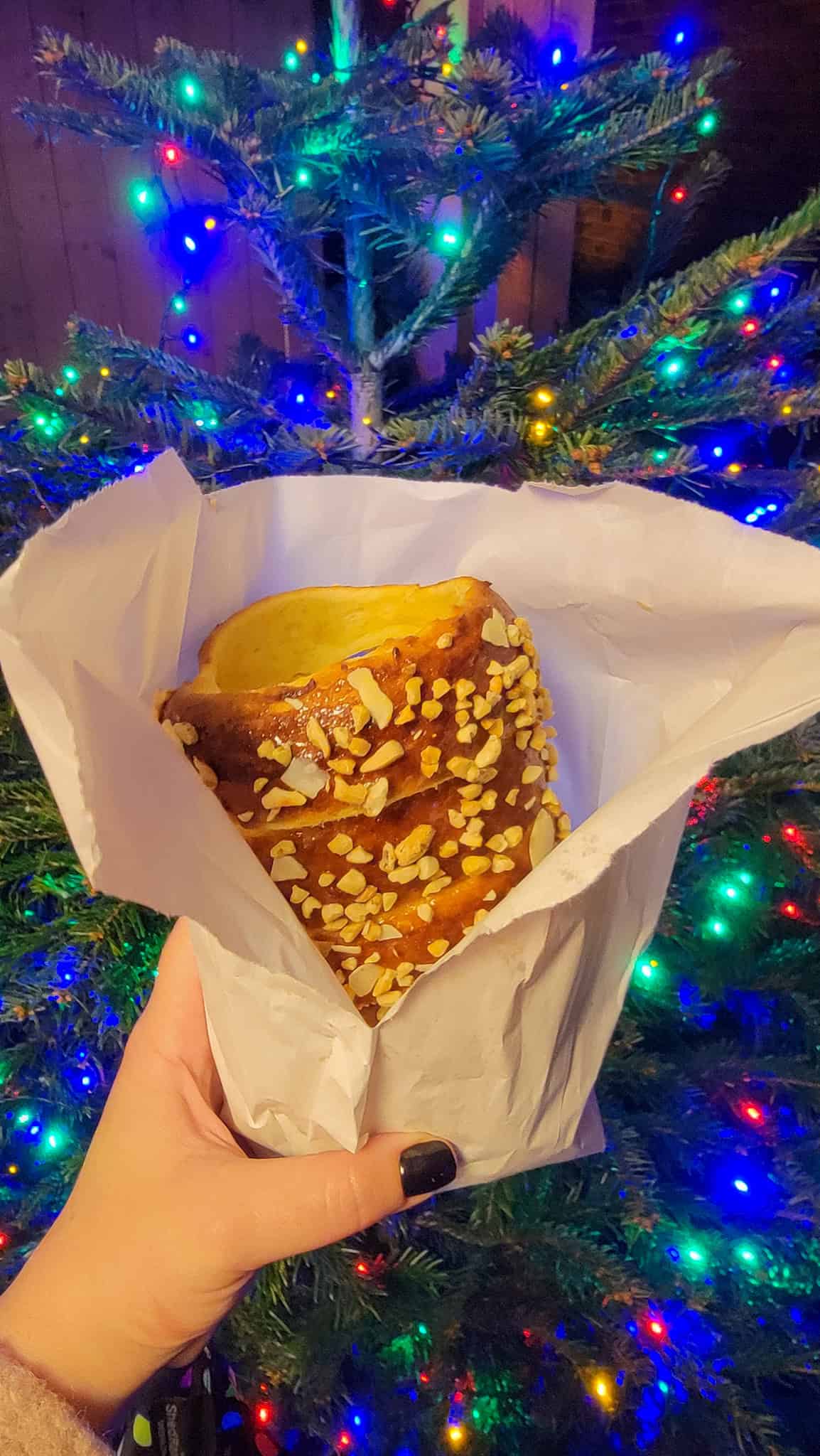 chimney cake at warsaw christmas market