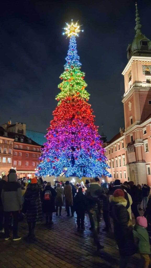 christmas tree at the warsaw christmas market