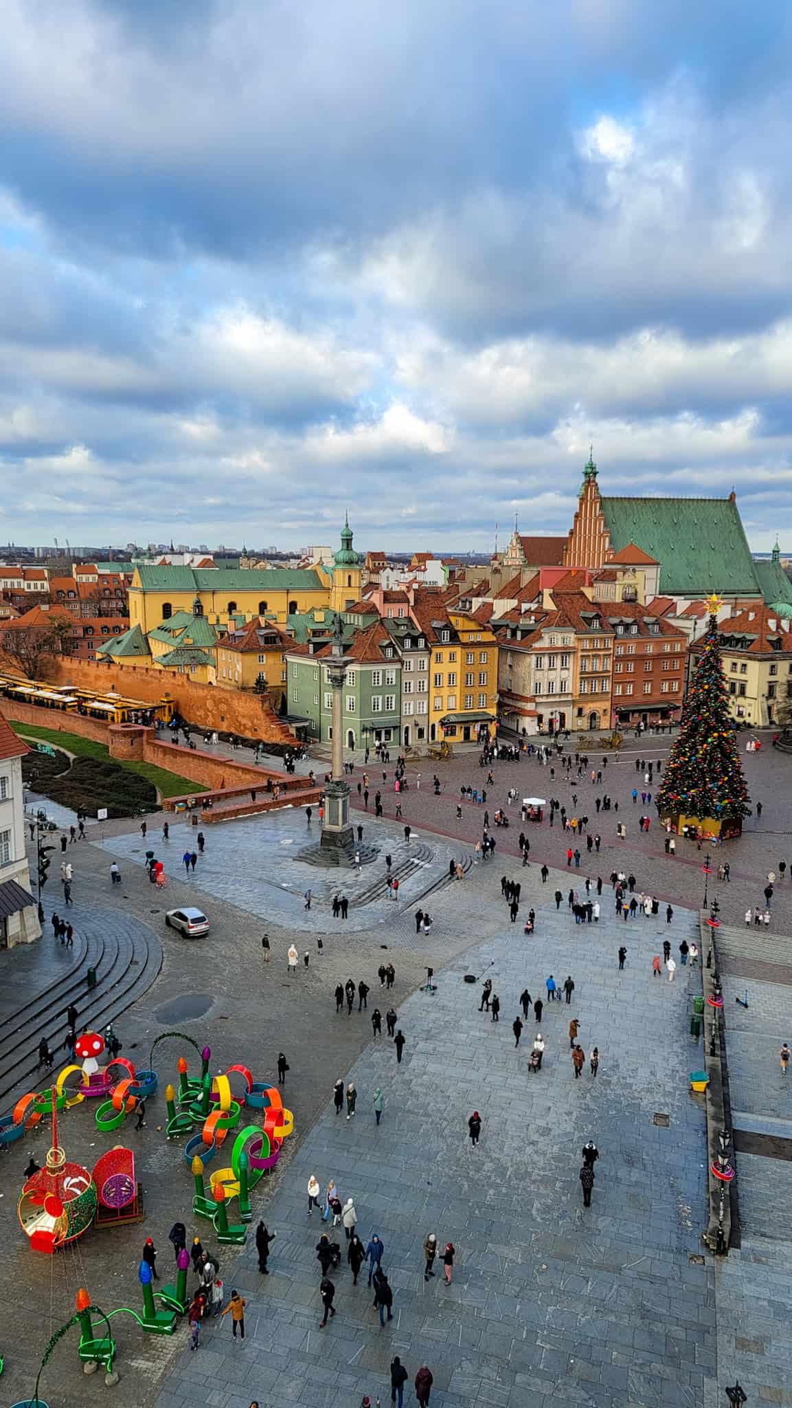 view from the observation deck of st anne's church in warsaw