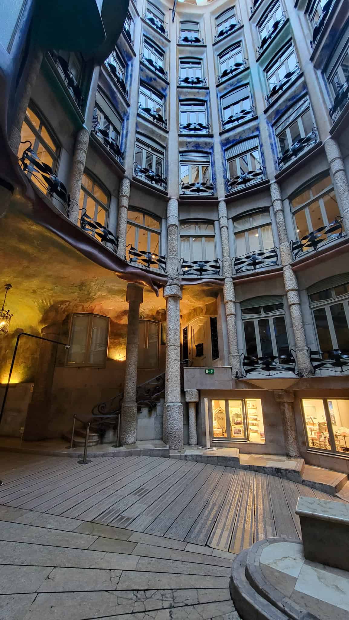 interior courtyard at casa mila