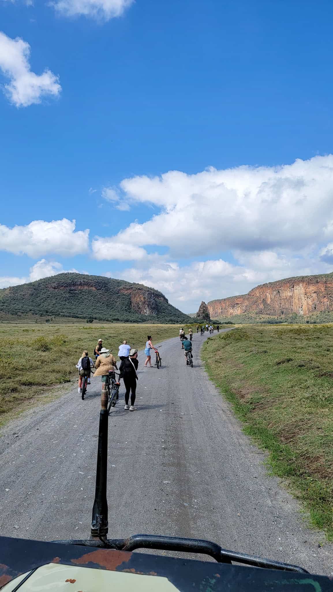 people biking in hell's gate national park