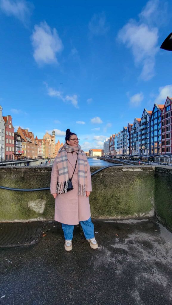 the author on a bridge in gdansk