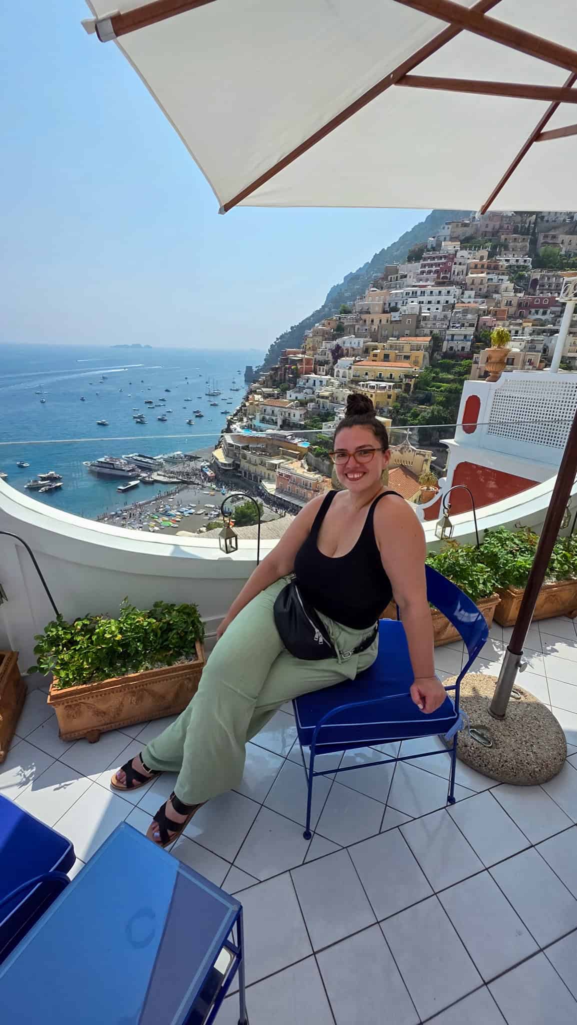 the author in positano