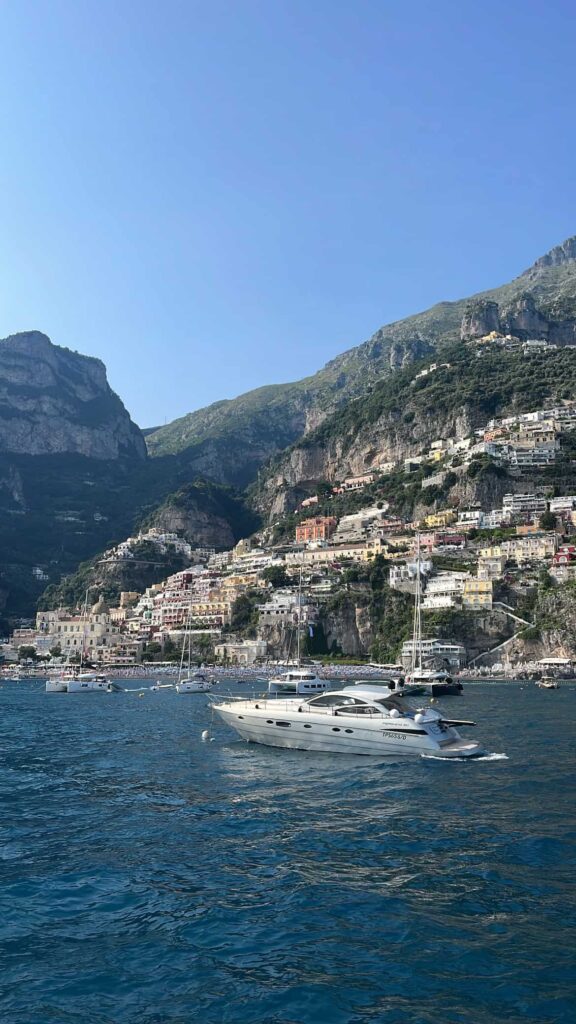 view of the boat we use on the amalfi coast sailing trip