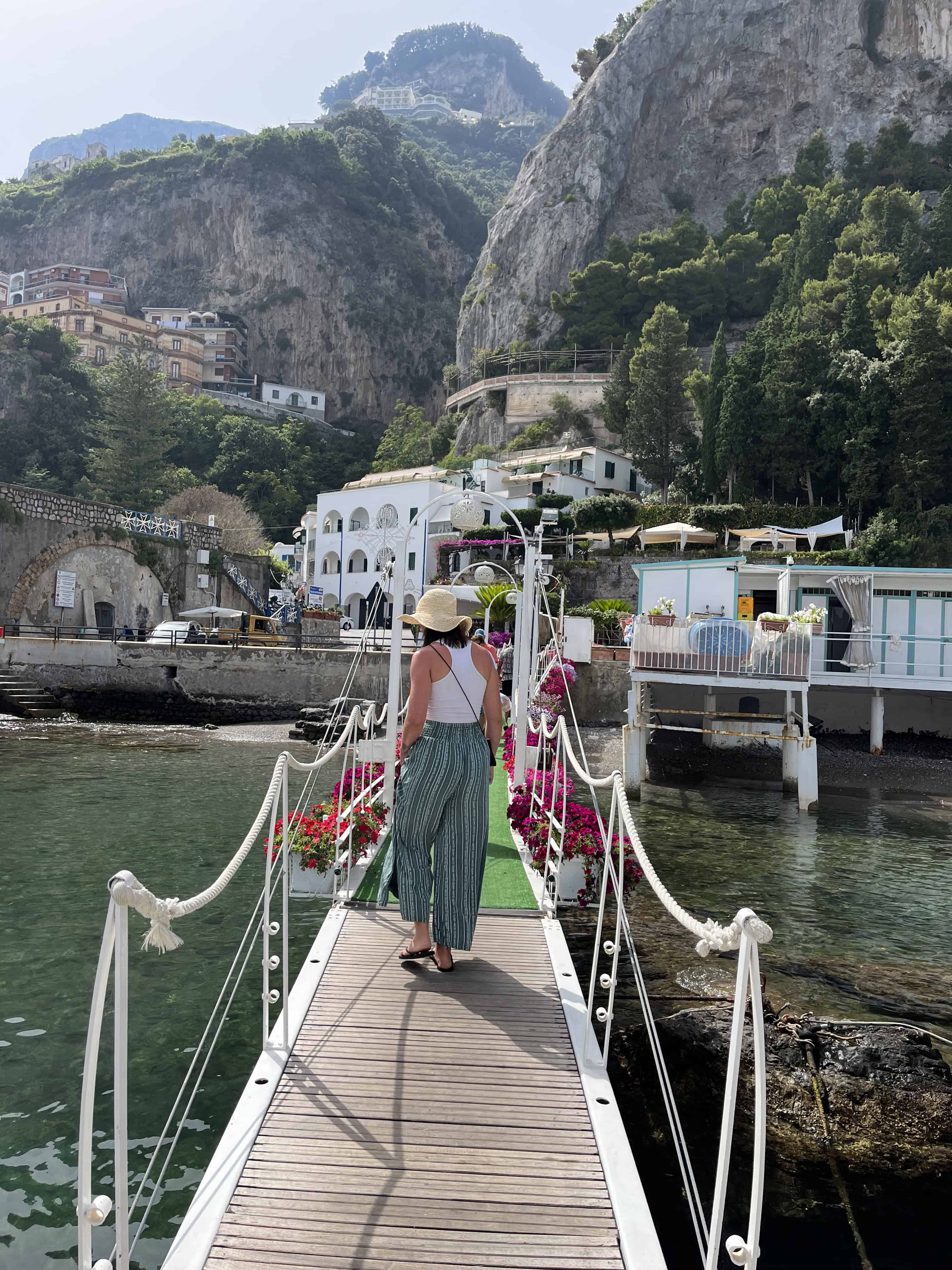 view of a bridge to the amalfi coast