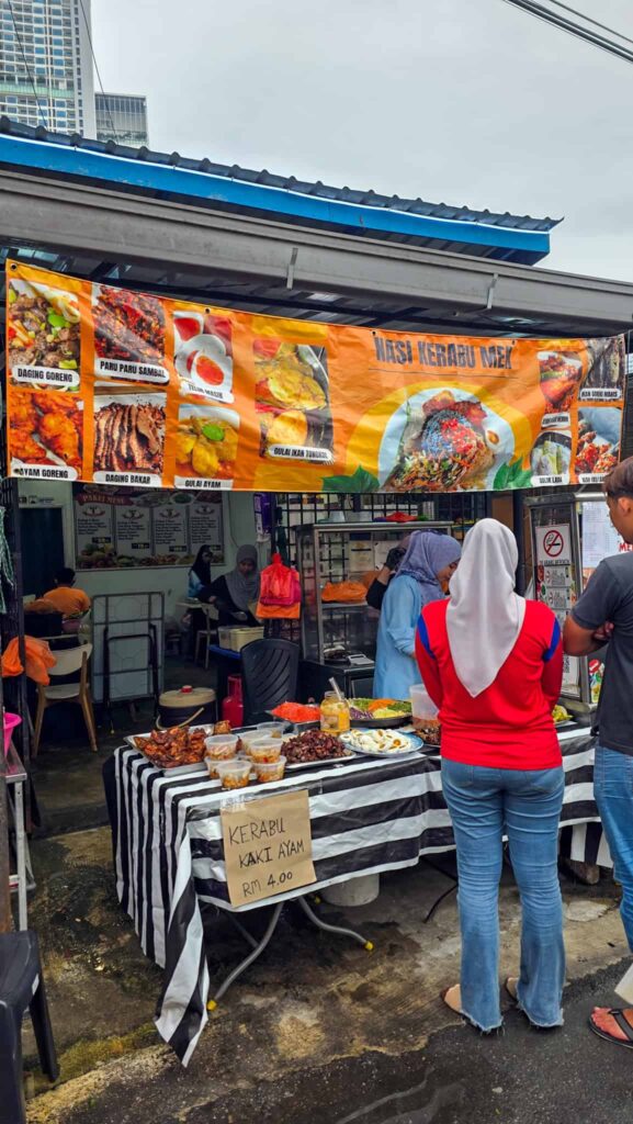 food stall at a ramadan bazar in kuala lumpur