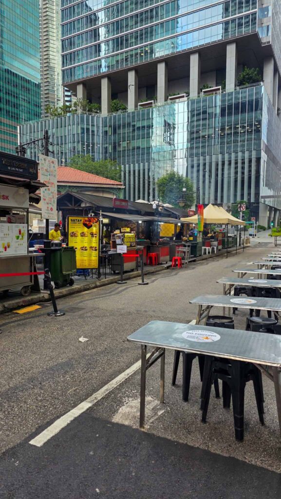 satay street in singapore