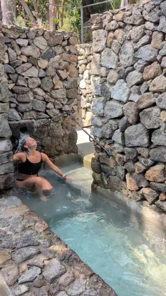 a woman at the thermal spa in ischia