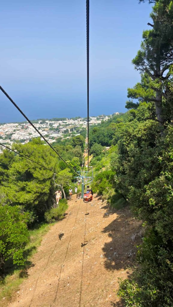 chair lift in capri, on the capri one day itinerary
