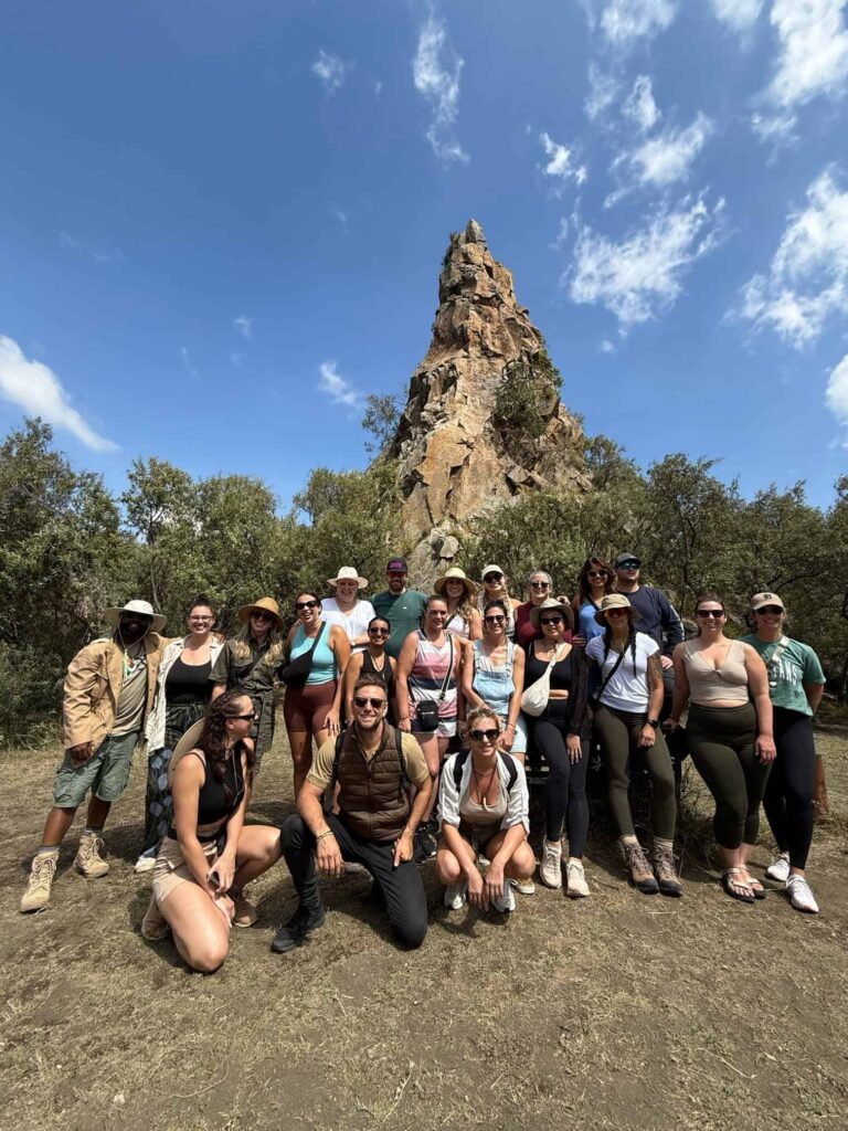 group picture during a trip to kenya
