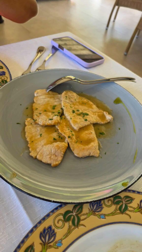 lemon veal at ristorante panorama in capri