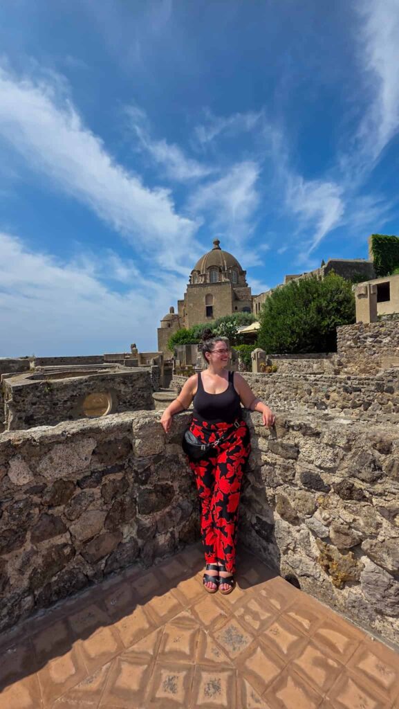 the author at aragonese castle in ischia