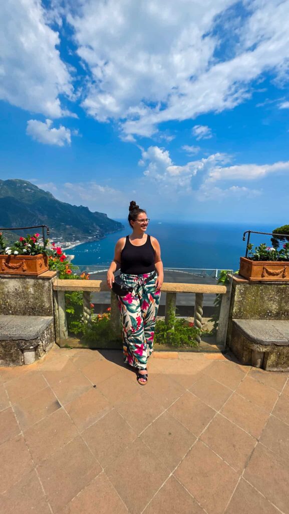 the author at villa rufolo in ravello