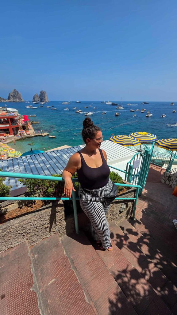 the author by the beach in capri