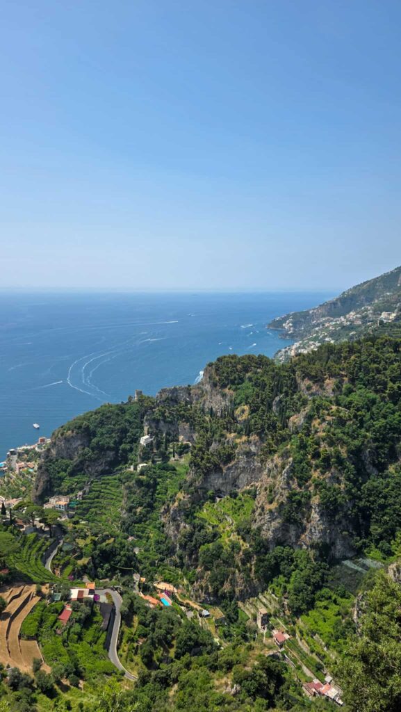 view from villa cimbrone, an attraction on my ravello itinerary