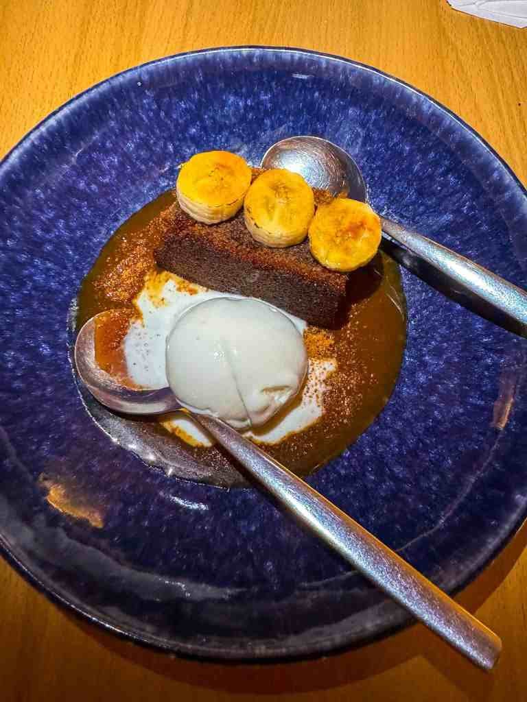 a plate of dessert at muro do bacalhau in porto